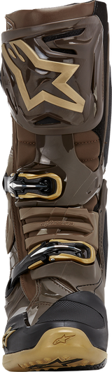 Botas ALPINESTARS Edición Limitada Squad '23 Tech 10 - Marrón/Dorado - Talla 10 de EE. UU. 2010020-839-10