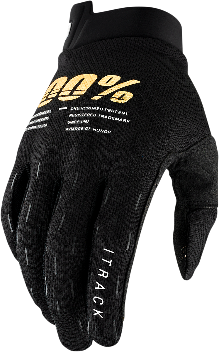 Guantes iTrack 100% Youth - Negro - Talla M 10009-00001