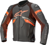 Chaqueta de cuero ALPINESTARS GP Plus R v3 Rideknit® - Negro/Rojo Fluo - Talla 46 EE. UU. / 56 UE 3100321-1030-56