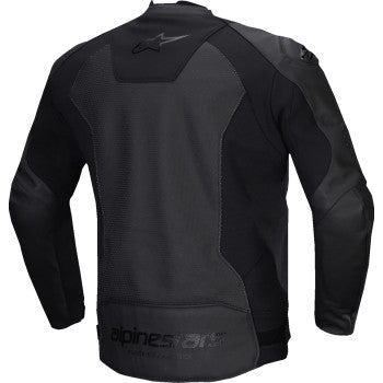Chaqueta de cuero ALPINESTARS Faster v3 Airflow - Negro/Negro - Talla 50 EE. UU. / 60 UE 3103625-1100-60