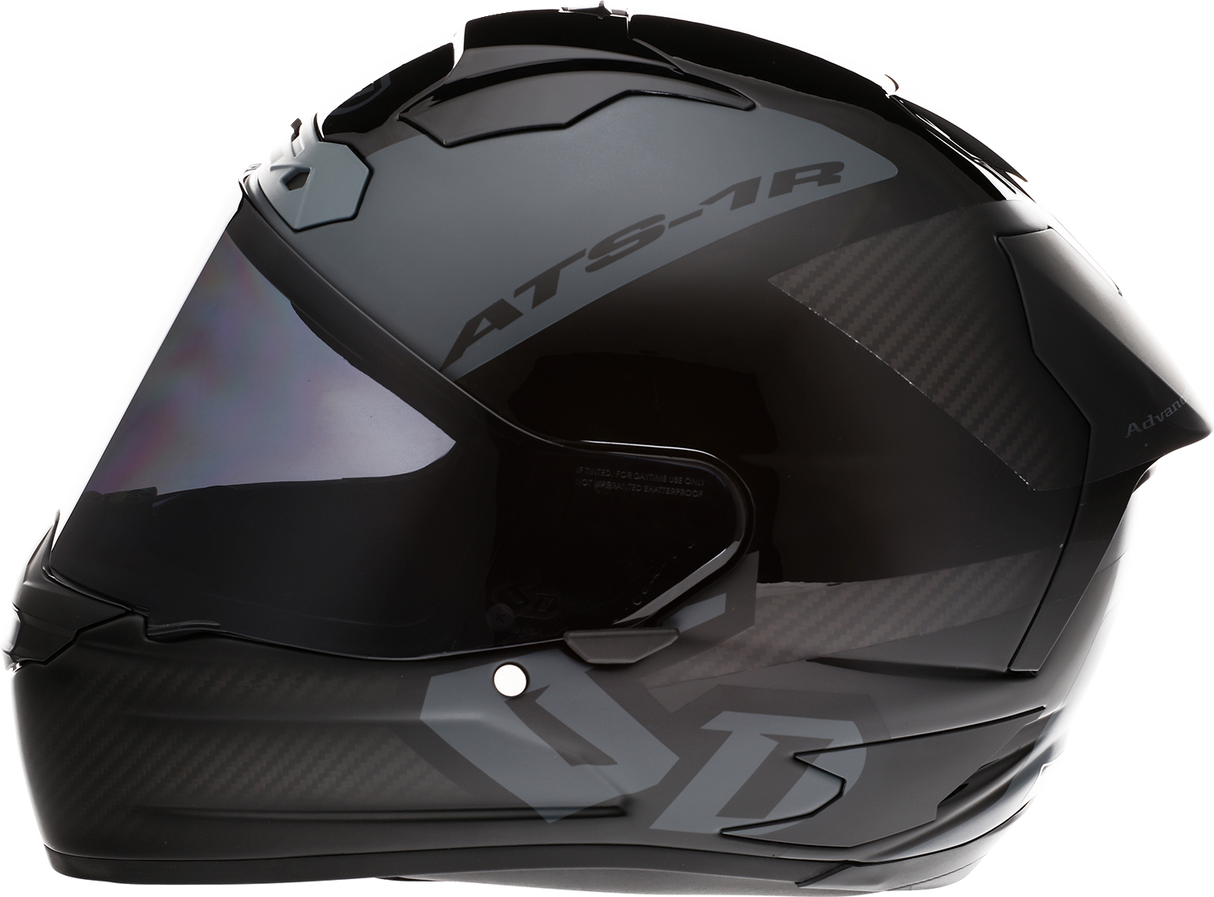 Casco de motocicleta 6D ATS-1R - Wyman - Negro/Gris - Talla 2XL 30-0709 