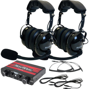 Kit de intercomunicador/auriculares NAVATLAS - 2 asientos - Negro NIO231PK 