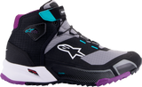 Zapatillas ALPINESTARS Stella CR-X Drystar® para mujer - Negro/Gris/Verde azulado/Morado - Talla 8.5 (EE. UU.) 2611523137085