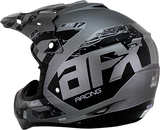 Casco de motocicleta AFX FX-17Y - Attack - Gris escarcha/Negro mate - Talla grande 0111-1398