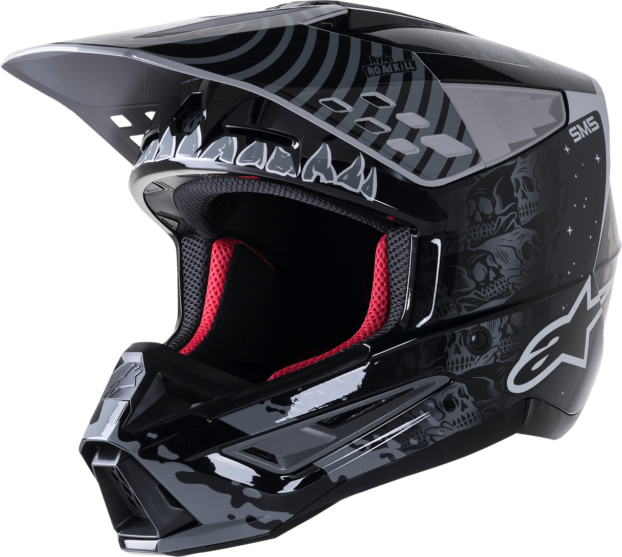 Casco de moto ALPINESTARS SM5 - Solar Flare - Negro brillante/Gris/Dorado - XL 8305822-1959-XL 