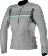 Chaqueta Stella Dyno v2 para mujer de ALPINESTARS - Gris/Aqua - Talla EE. UU. 2 / Talla UE 38 3112518-904-38