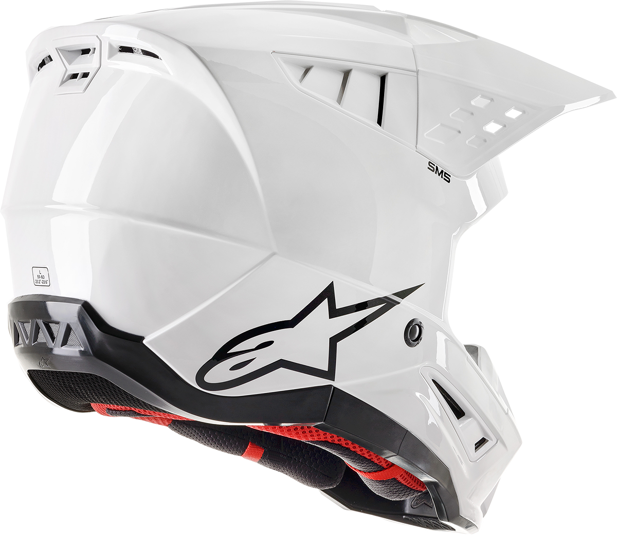 Casco de motocicleta ALPINESTARS SM5 - Sólido - Blanco brillante - 2XL 8303121-2180-2X