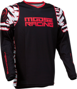 Camiseta de clasificación de MOOSE RACING - Negra/Roja - Grande 2910-6976