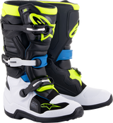Botas ALPINESTARS Youth Tech 7S - Negro/Azul/Amarillo - Talla 4 de EE. UU. 2015017-1795-4