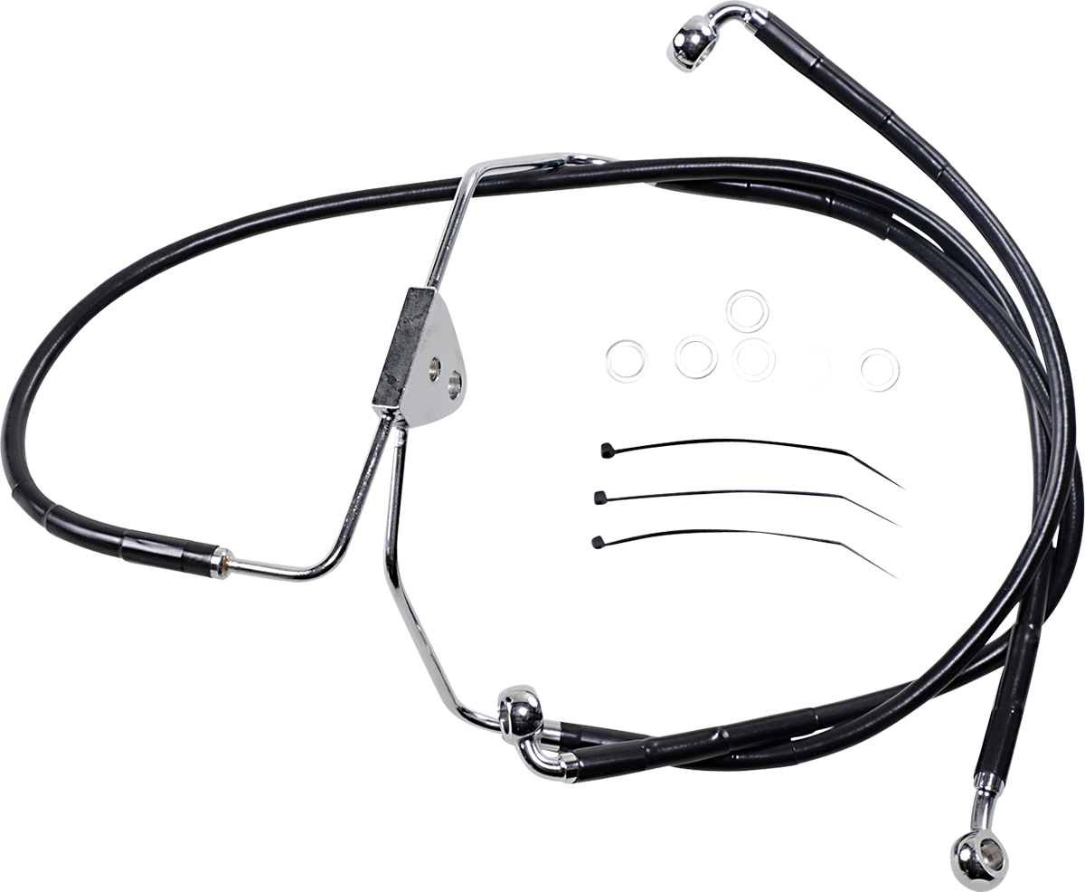 Línea de freno DRAG SPECIALTIES - Delantera - Negra - +2" 620085-2BLK 