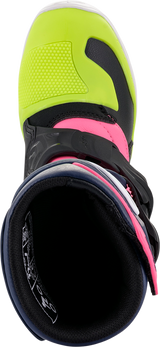 Botas ALPINESTARS Tech 3S - Negro/Azul/Rosa - Talla 1 de EE. UU. 2014518-1176-1