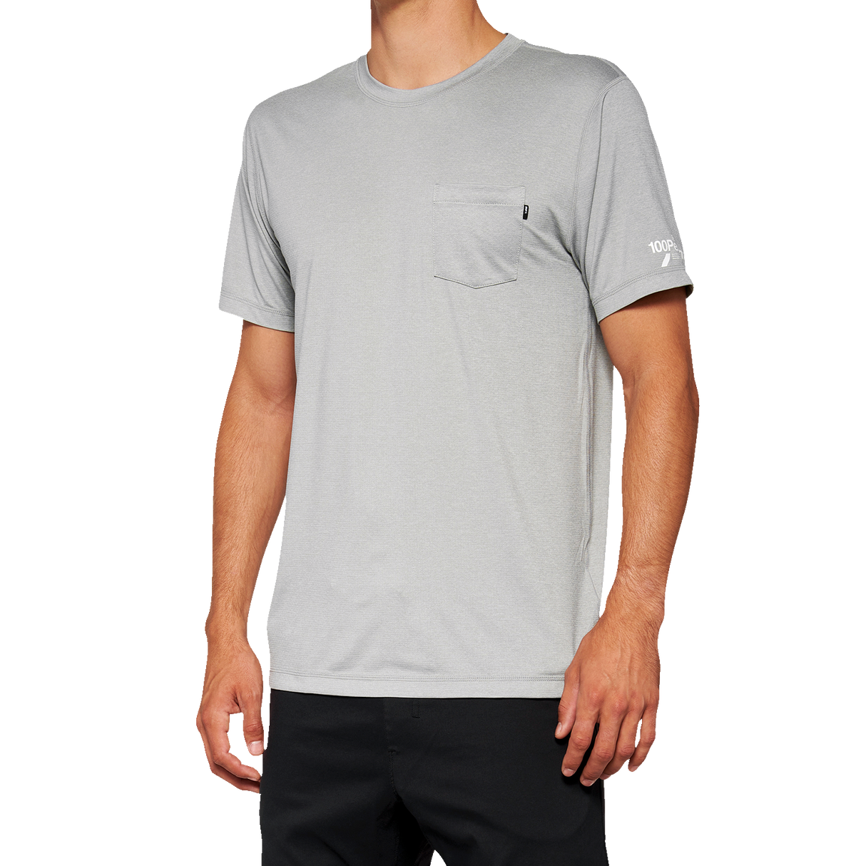 Camiseta deportiva 100% Mission - Gris - Talla mediana 20014-00006