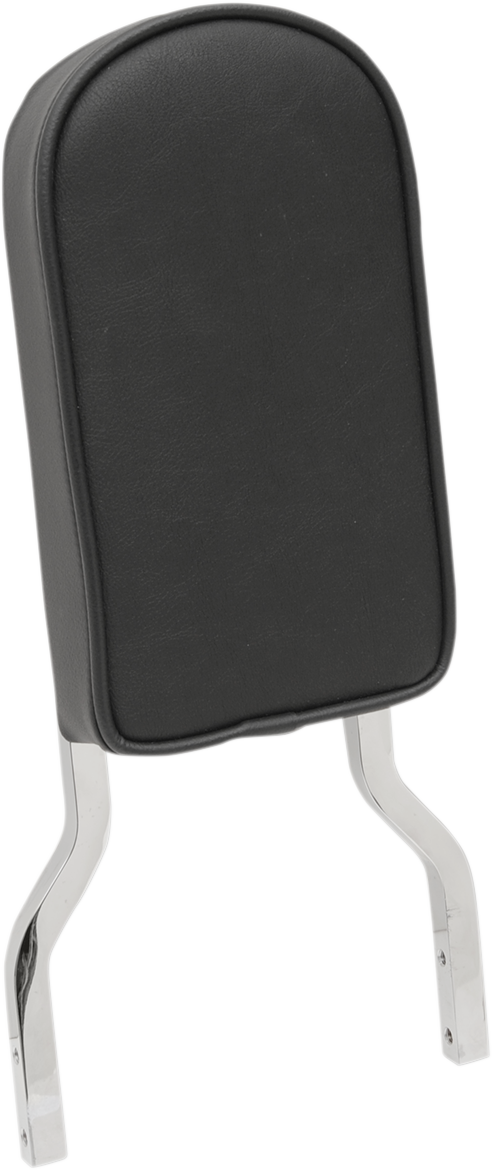 DRAG SPECIALTIES Sissy Bar Pad - Tall - Smooth W/Piping - Black
