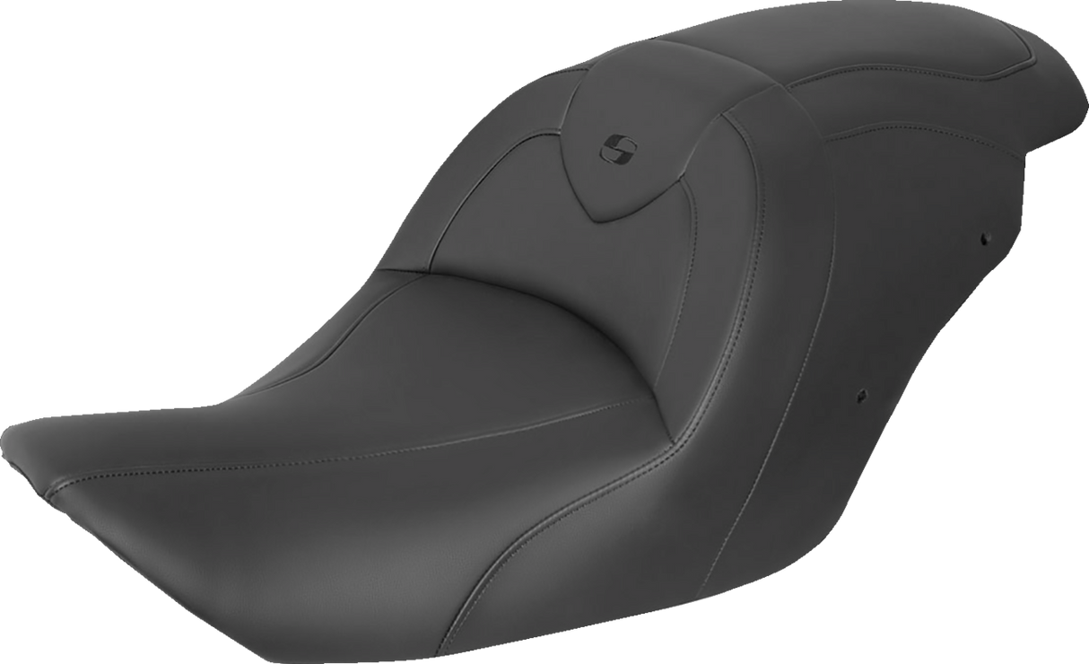 Asiento de sofá de carretera SADDLEMEN - sin respaldo - Negro con costuras negras - GL1800 '14-'17 H23-20-187