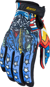 Guantes ICON Hooligan™ CE Flyboy - Azul - Grande 3301-4711