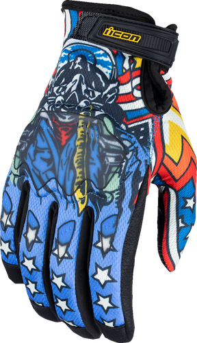 ICON Hooligan™ CE Flyboy Gloves - Blue - XL 3301-4712