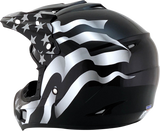 Casco de motocicleta AFX FX-17 - Bandera - Sigiloso - Grande 0110-2365