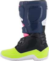 Botas ALPINESTARS Tech 3S - Negro/Azul/Rosa/Blanco/Amarillo - Talla 5 de EE. UU. 2014018-1176-5