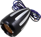 Señales LED de corte profundo ARLEN NESS - Negro/Ámbar - Anillo ámbar 12-753 