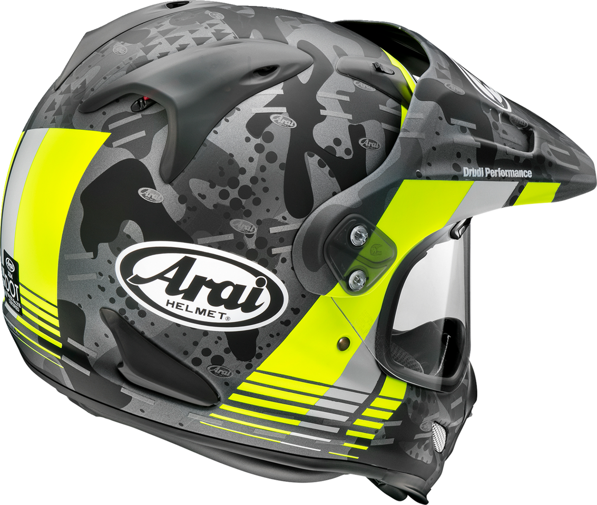 Casco ARAI XD-4 - Funda - Amarillo Fluorescente Escarcha - XS 0140-0179