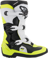 Botas ALPINESTARS Tech 3S - Negro/Blanco/Amarillo Fluorescente - Talla 5 de EE. UU. 2014018-125-5