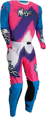 Camiseta Agroid de MOOSE RACING - Rosa/Azul/Morado - Talla M 2910-6381 