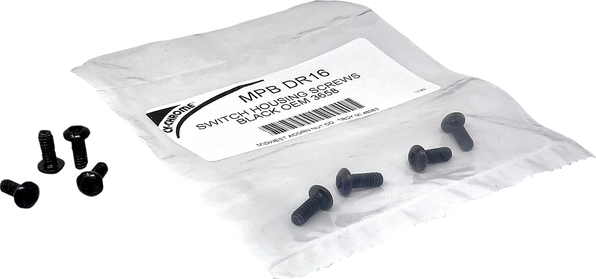 Tornillos de la carcasa del interruptor DRAG SPECIALTIES - Negro MPBDR16 