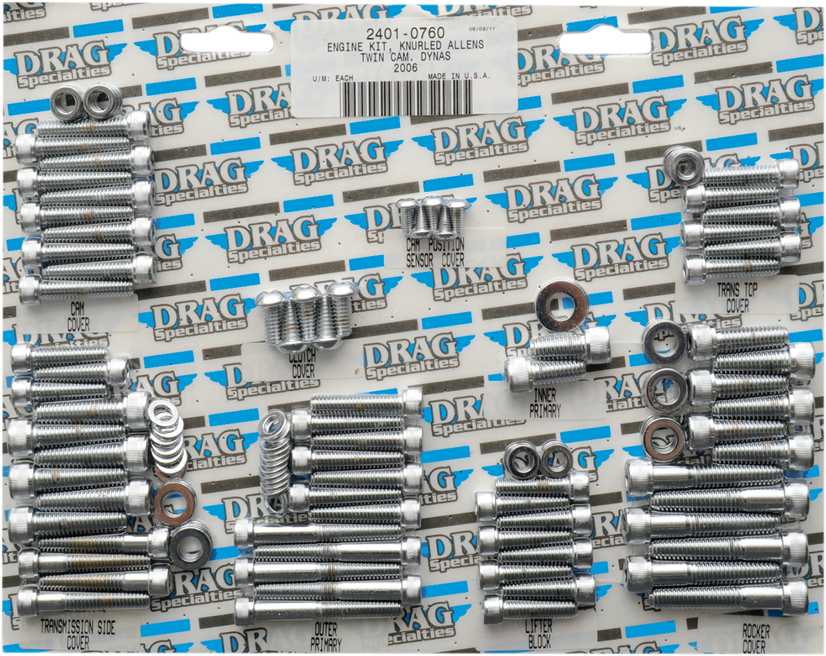 Kit de pernos de motor moleteados DRAG SPECIALTIES MK658