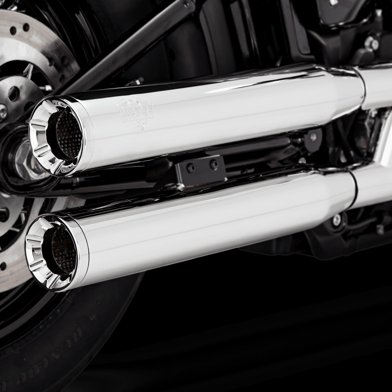 VANCE & HINES Eliminator 300 Slip-On Mufflers - Chrome Softail