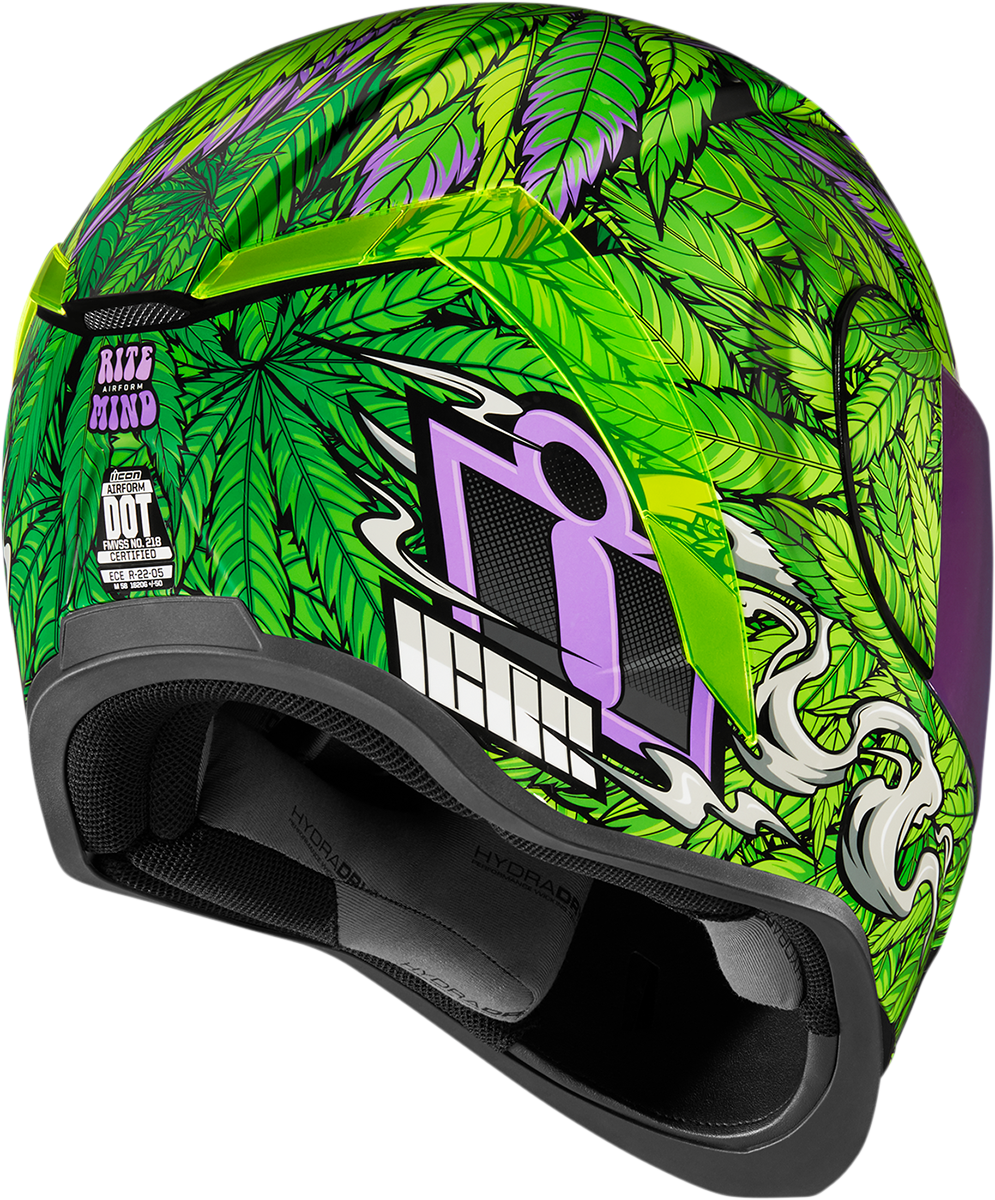 ICON Airform™ Motorcycle Helmet - Ritemind Glow™ - Green