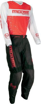 Camiseta de clasificación de MOOSE RACING - Roja/Blanca - Mediana 2910-6646 