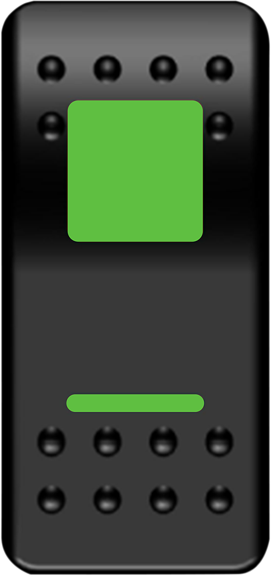 Interruptor basculante MOOSE UTILITY - Encendido/apagado - Verde GNG-PWR 