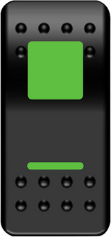 Interruptor basculante MOOSE UTILITY - Encendido/apagado - Verde GNG-PWR 