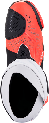 Botas ALPINESTARS Supertech V - Negro/Rojo Fluo/Blanco - Talla 9.5 EE. UU. / 44 UE 2220121-124-44