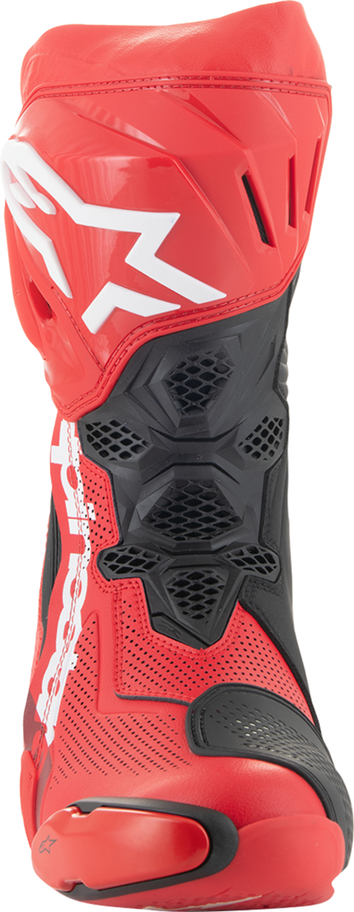 Botas ALPINESTARS Supertech R con ventilación - Rojas - Talla 12.5 EE. UU./48 UE 2220121-3029-48