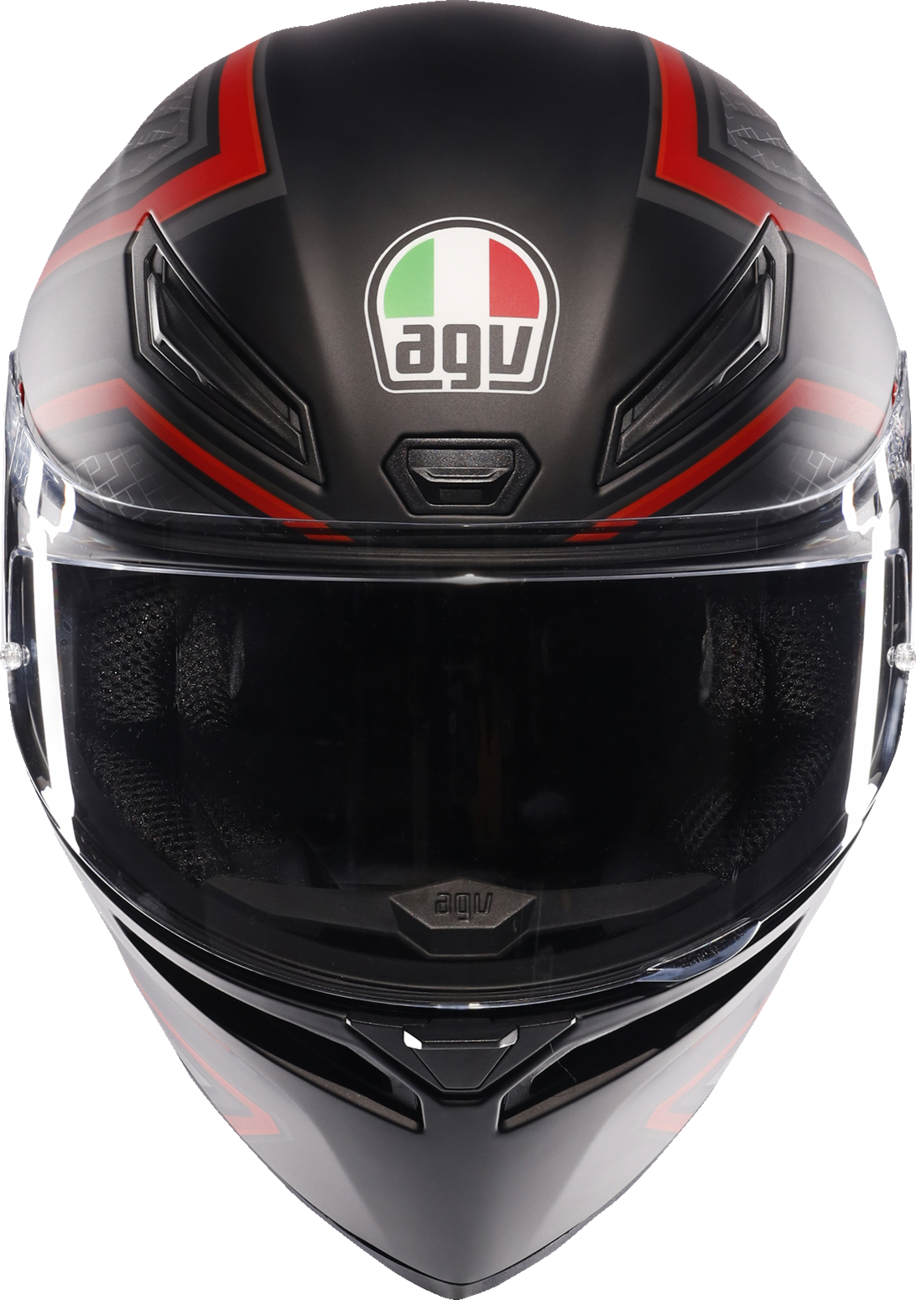 Casco de moto AGV K1 S - Sling - Negro mate/Rojo - 2XL 2118394003-038-XXL