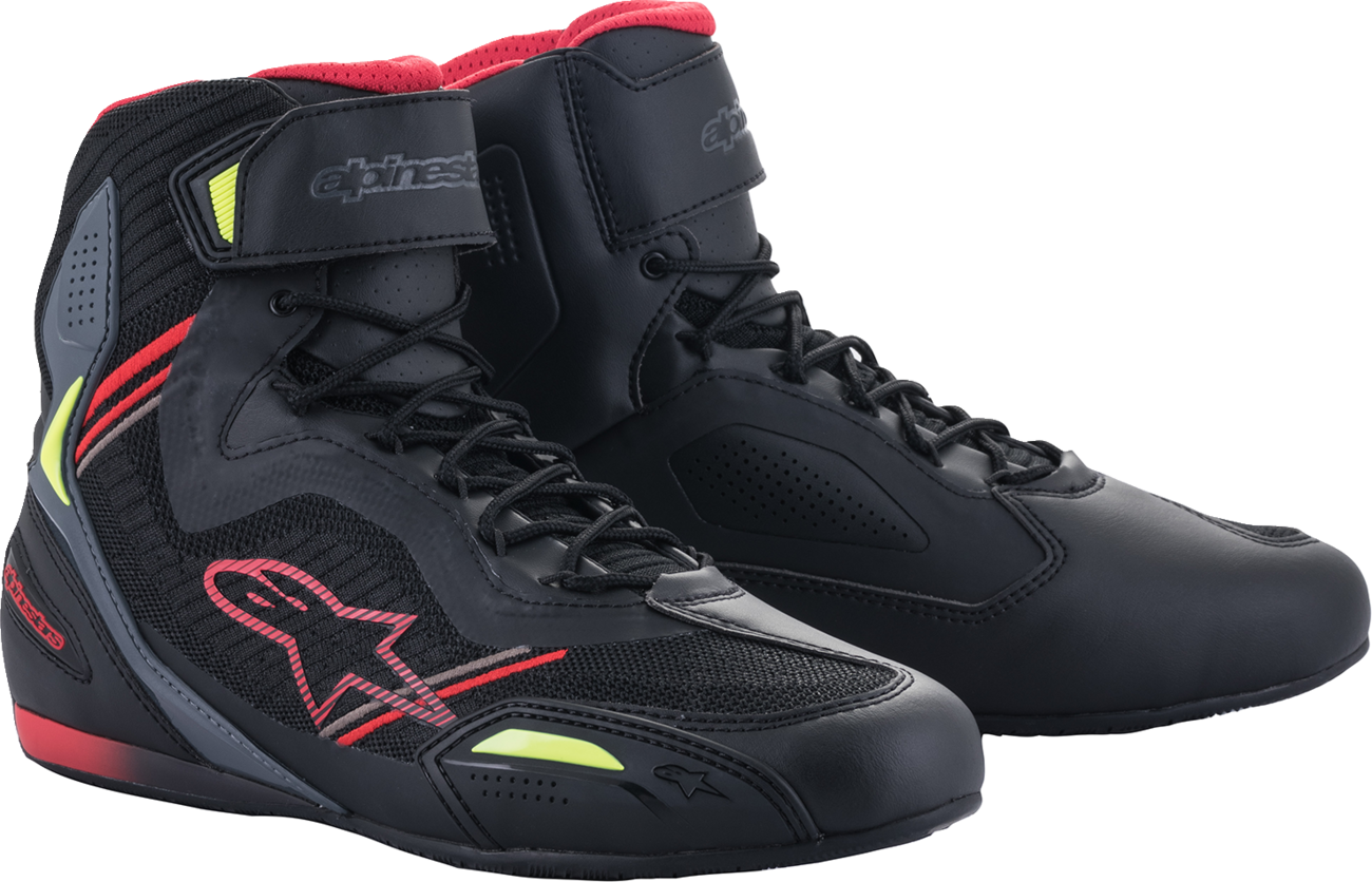 ALPINESTARS Faster-3 Rideknit® Shoes - Black/Red/Yellow - US 10