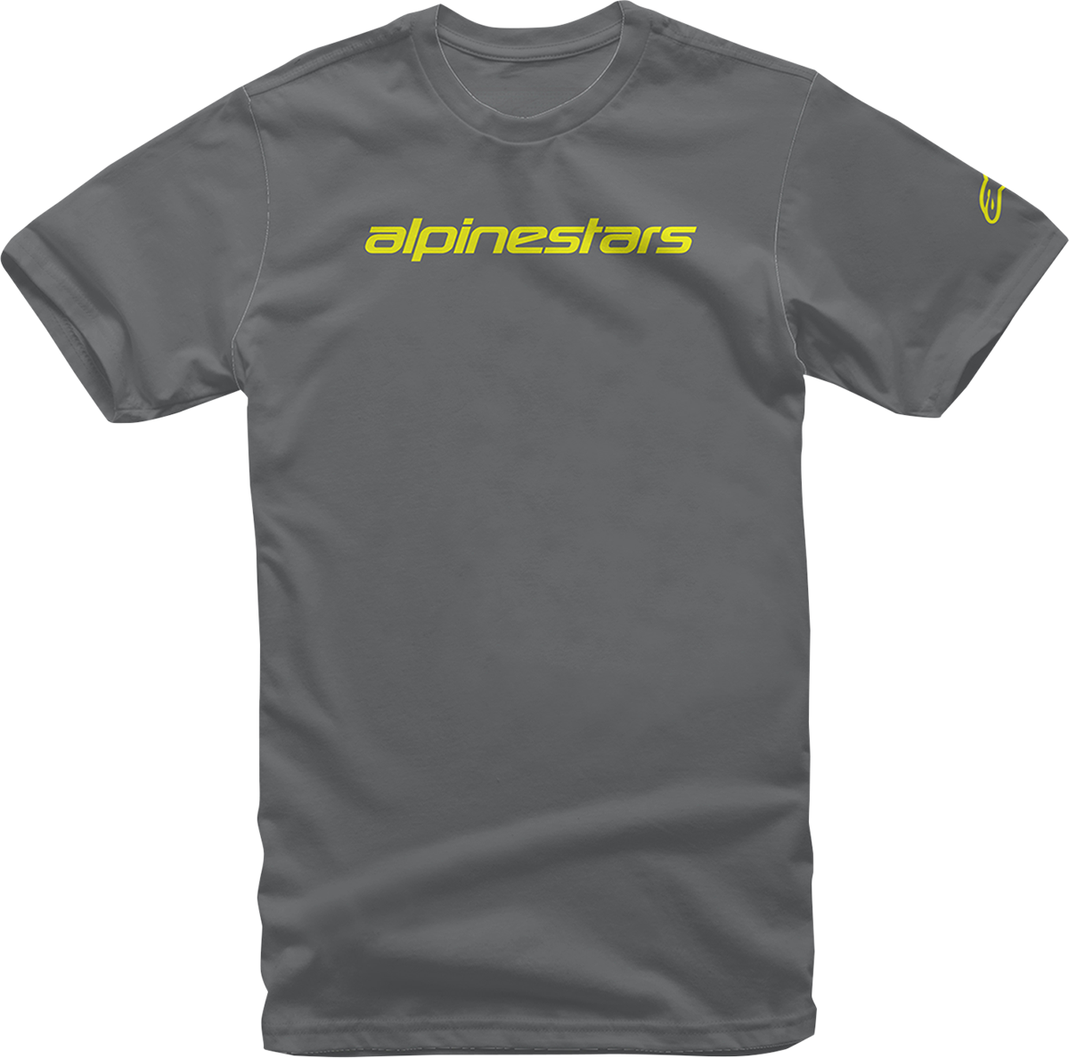 Camiseta con logo lineal de ALPINESTARS - Carbón/Amarillo fluorescente - XL 1212720201852XL