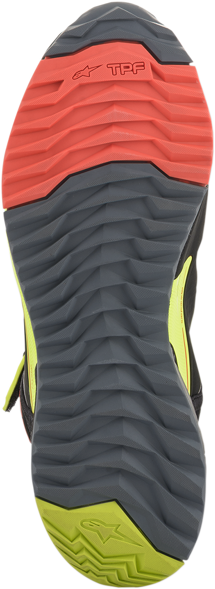 Zapatillas ALPINESTARS CR-X Drystar® - Negro/Rojo/Amarillo Fluorescente - Talla 8 de EE. UU. 261182015388