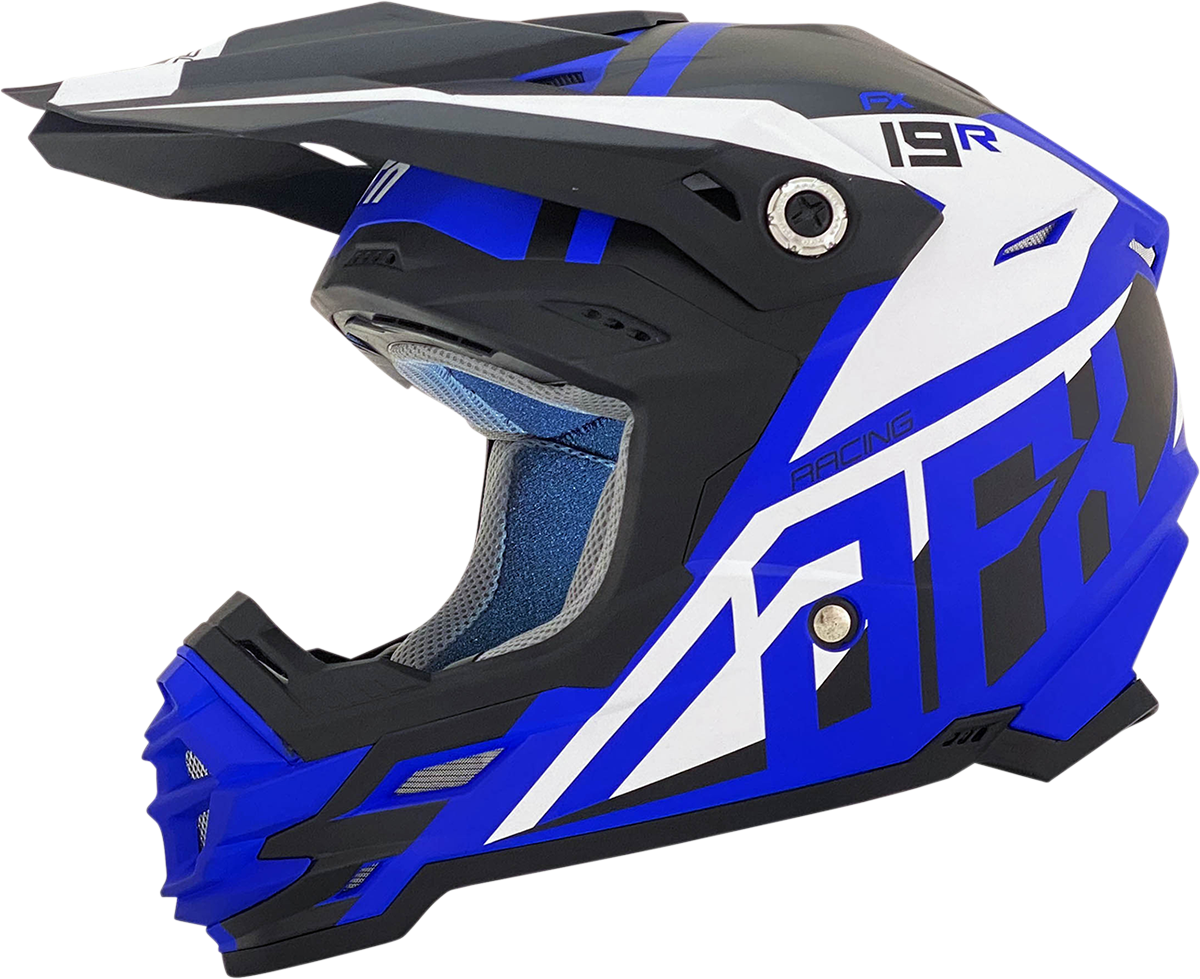 blue mini motorcycle helmet AFX FX-19R - Racing - Matte to preference Dot Motorcycle Adult Helmet Model:CT20 Concern_Allergies