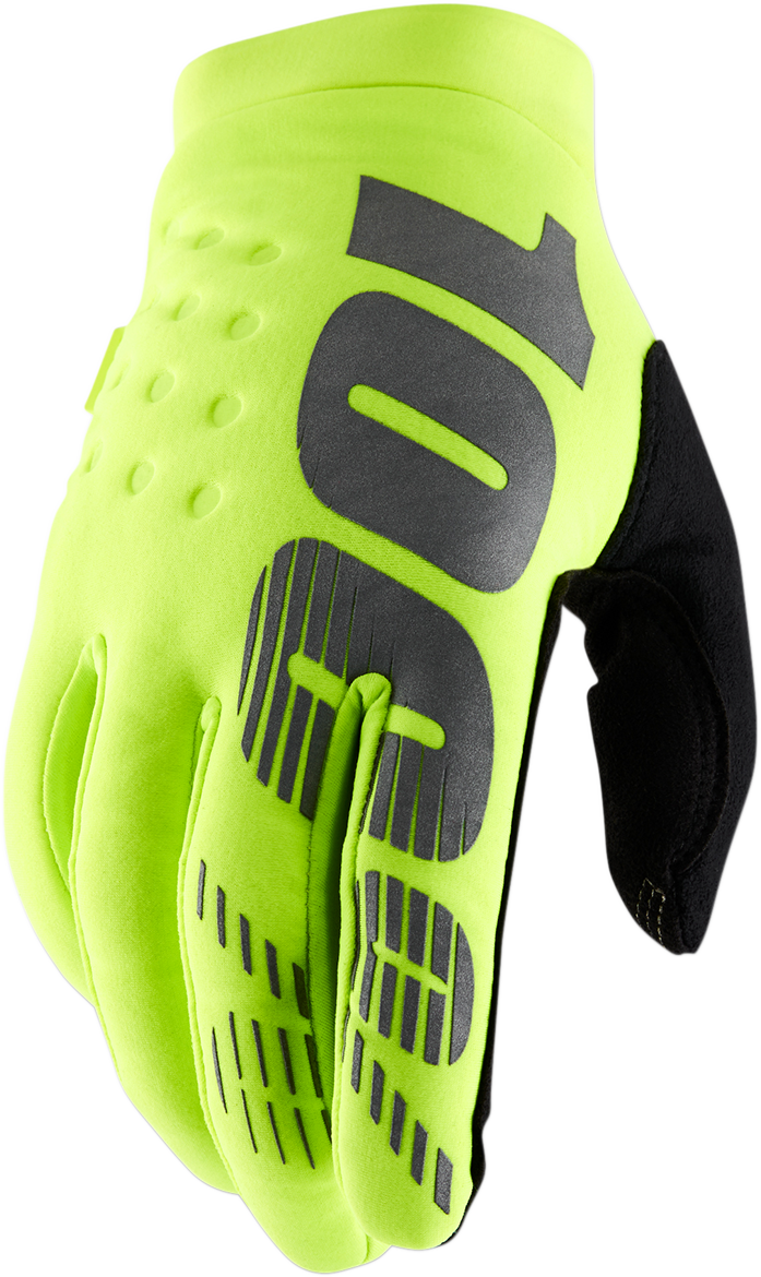 Guantes 100% Brisker - Amarillo Fluo - XL 10003-00018