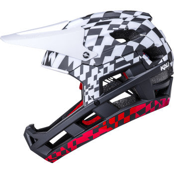 Casco de bicicleta KALI DH Invader - LTD Glitch - Negro mate/Blanco/Rojo - XS-M 0211323216 