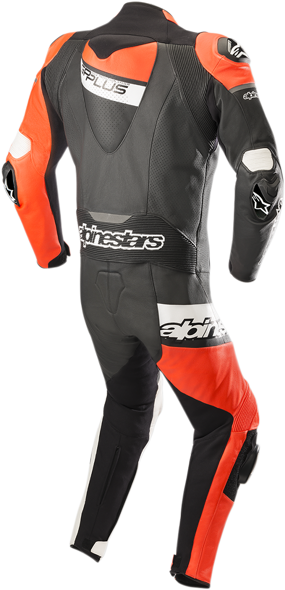 Mono de cuero ALPINESTARS GP Plus Venom de una pieza - Negro/Rojo Fluorescente/Blanco - Talla 46 de EE. UU. / 56 de UE 3150818-1321-56
