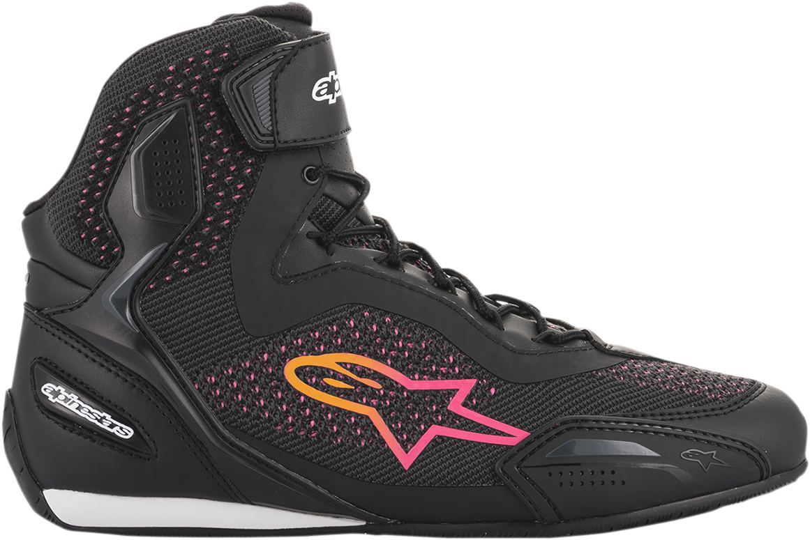 Zapatillas ALPINESTARS Stella Faster-3 Rideknit para mujer - Negro/Amarillo/Rosa - Talla 10 de EE. UU. 2510520143910