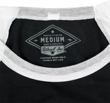 Camiseta raglán BILTWELL 1985 para mujer - Negro/Blanco - Talla mediana 8144-060-003 