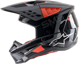ALPINESTARS SM5 Motorcycle Helmet - Rover - Gray/Red - Medium 8303921-1392-MD