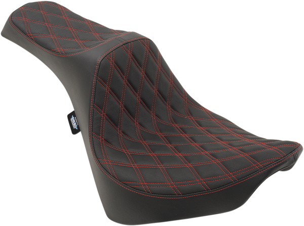 DRAG SPECIALTIES Predator III Seat - Double Diamond - Red