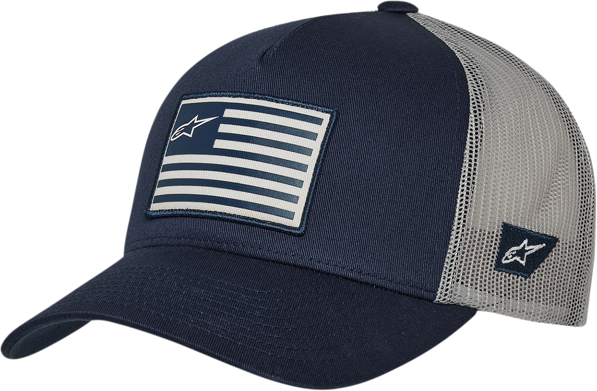Gorra snapback con bandera de ALPINESTARS - Azul marino/gris - Talla única 1211810137011OS