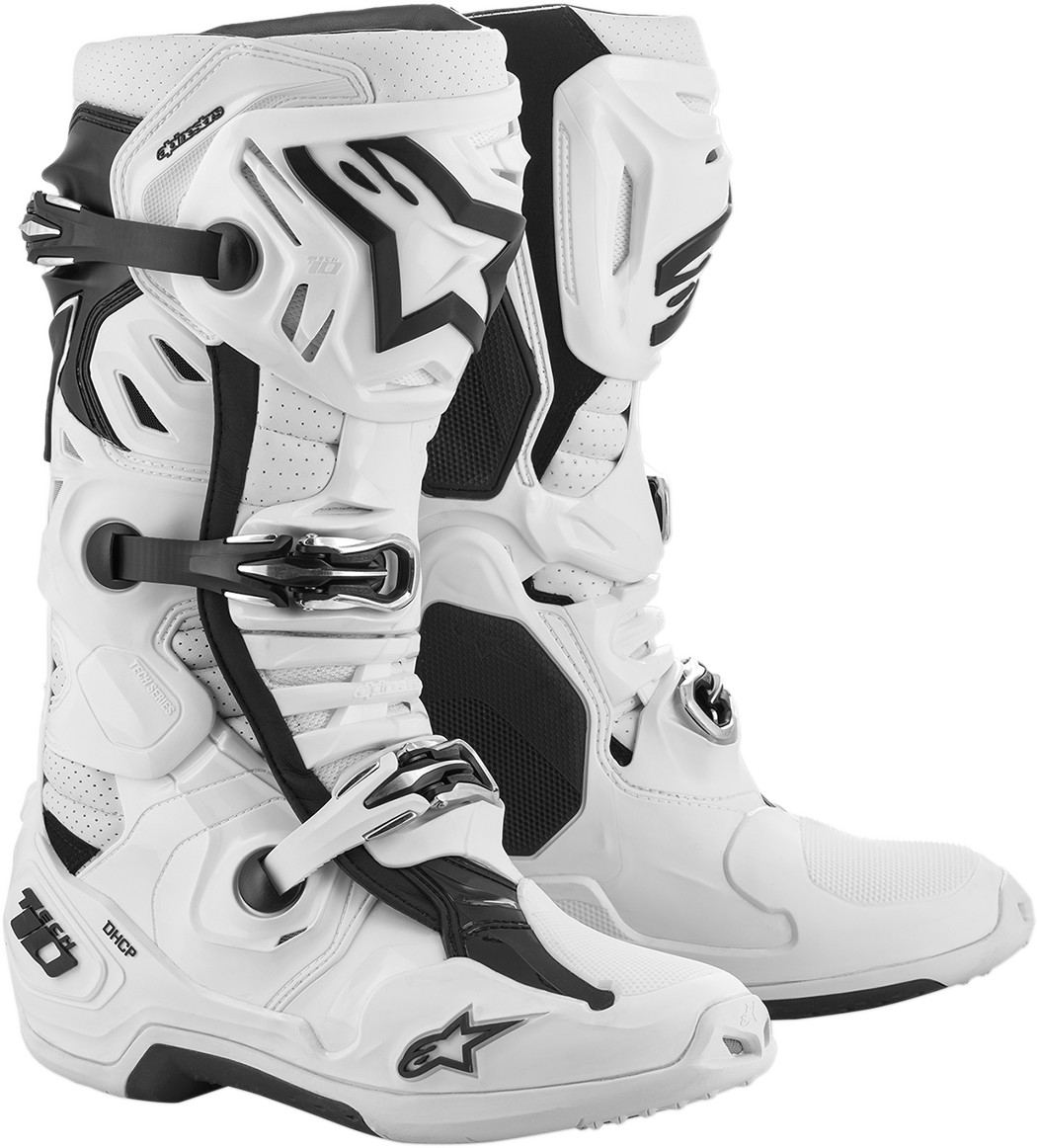 Botas ALPINESTARS Tech 10 Supervented - Blanco - Talla 14 de EE. UU. 2010520-20-14