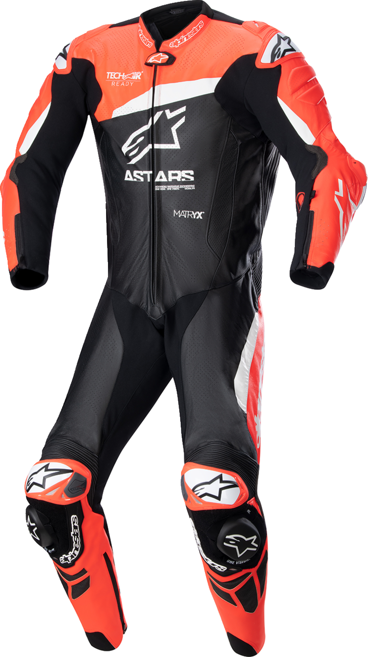 ALPINESTARS GP Plus v4 Leather Suit - Black/Red Fluo/White - US 46
